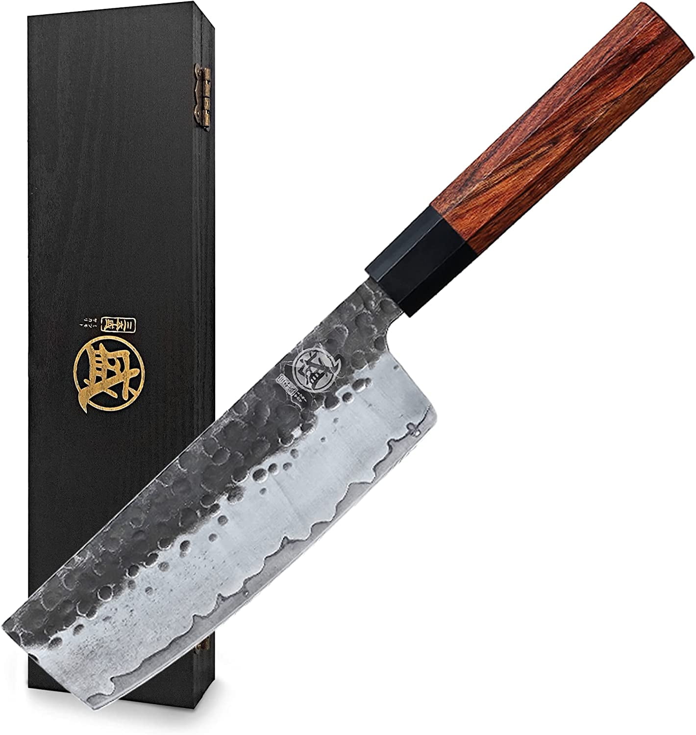 MITSUMOTO SAKARI 7 inch Japanese Nakiri Chef Knife, High Carbon
