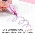 thumbnail image 4 of Dreamy Sparkle Dual-Line Contour Pen with Metallic Outline, Quick-Dry Ink for Drawing & DIY Crafts, Double Line Art Pen for Coloring, Journaling & Card Making, 4 of 9