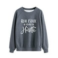 thumbnail image 4 of ManHanLi Women Letter Print Crew Neck Long Sleeve Sweatshirt, 4 of 7