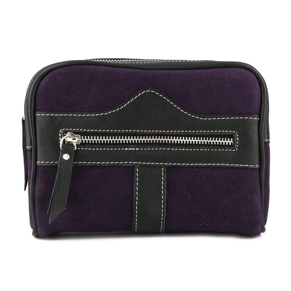 Leather Waist Belt Bag Travel Pouch Fanny Pack Purple 18BT25PR