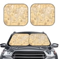 thumbnail image 2 of Goofa World Map Pattern 2 Piece Car Windshield Sun Shade Foldable | Front Windshield Shade for Sun, Heat and UV Rays | Sunshade for Car Front Window-Small, 2 of 7