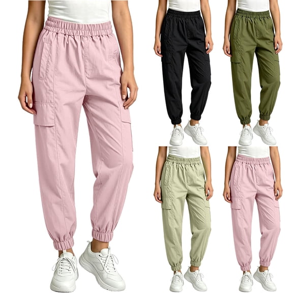 Avtoify Boys Pants Children's Solid Color Elastic Waist with Side Pockets Slim Sports Sweatpants Long Pants for Kids