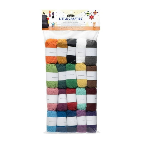 Caron Little Crafties Yarn, Assorted, 0.7oz(20g), Medium, Acrylic
