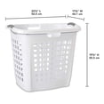 thumbnail image 3 of Sterilite Ultra Easy Carry Plastic Laundry Basket Hamper, White (12 Pack), 3 of 3