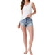 thumbnail image 2 of Camiseta sin mangas de modal con encaje para mujer INSPIRE CHIC, con ribete fruncido, cuello en V, sin mangas, tipo top corto, color blanco, 2 of 6