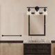 thumbnail image 5 of Globe Electric Parker 5-Piece All-In-One Bath Set, Oil Rubbed Bronze Finish, 3-Light Vanity, Towel Bar, Towel Ring, Robe Hook, Toilet Paper Holder, 50192, 5 of 9