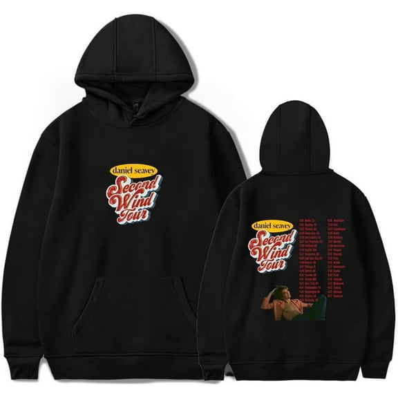 Daniel Seavey Second Wind Tour 2025 Unisex Hoodie with Pockets & Drawstring - Trendy Streetwear Sweatshirt