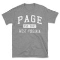 thumbnail image 1 of Page West Virginia Classic Established Men's Cotton T-Shirt, 1 of 1