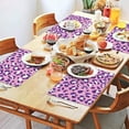 thumbnail image 2 of Pink and Purple Of Leopard Print Summer Placemats Table Placemats Set Of 4-Linen Kitchen Washable Placemats Table Mats 11.8"x17.7"Non-Slip Heat Resistant, 2 of 6