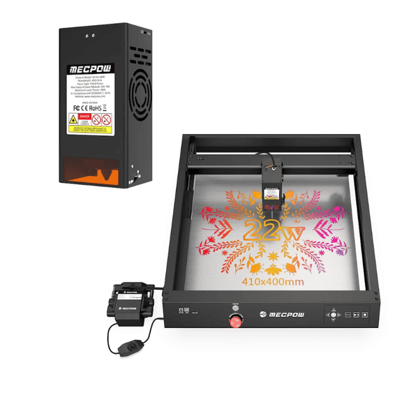 Mecpow X4 & B40W Cutting Machine, Module Combo Set, High-Speed Cutting, Precision Engraving for Wood Metal Acrylic