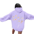 thumbnail image 6 of Hoodies for Women Star Graphic Hoodies Casual Long Sleeve Drawstring Pullover Tops Loose Hooded Sweatshirt with Pocket L, 6 of 6