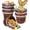 Brown, variant on Round Picnic Basket Wooden Apple Basket 7" x 6" Garden Farm Fruit Basket Woven Flower Bucket Easter Egg Basket Outdoor Picnic Camping Gift Picnic Bucket 6pcs