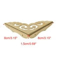 thumbnail image 2 of Box  Corner Protectors Cover Vintage Triangle Edge Guards Protcetor for Furniture Desk DIY Gold Tone, 4pcs, 2 of 7