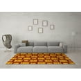 thumbnail image 3 of Ahgly Company Indoor Rectangle Abstract Yellow Modern Area Rugs, 7' x 10', 3 of 4