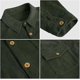 thumbnail image 3 of Mens Corduroy Shirts Green Long Sleeve Button Down Trucker Jacket Shirt Casual Work Shacket Shirt With Pocketssizem, 3 of 3