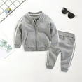 thumbnail image 2 of Hessimy Toddler Boys Girls Spring Summer 2Pcs Long Sleeve Sweatshirt Tops Jogger Pants Casual Sweatsuit 12M-12T(Grey,3-4 Years), 2 of 5