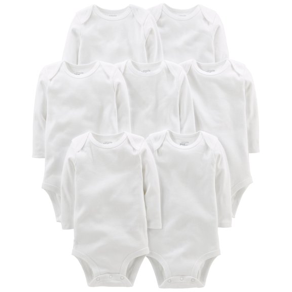 Body Simple Joys by Carter's Baby de manga larga, paquete de 7 unidades, 12 m