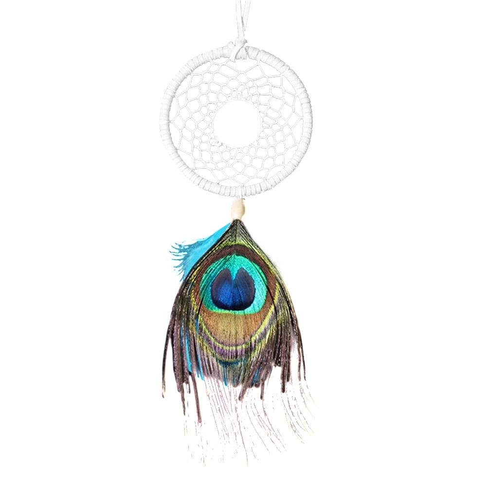 Handmade Peacock Feather Dream Catcher Wall Hanging Ornament Home Décor Gift 