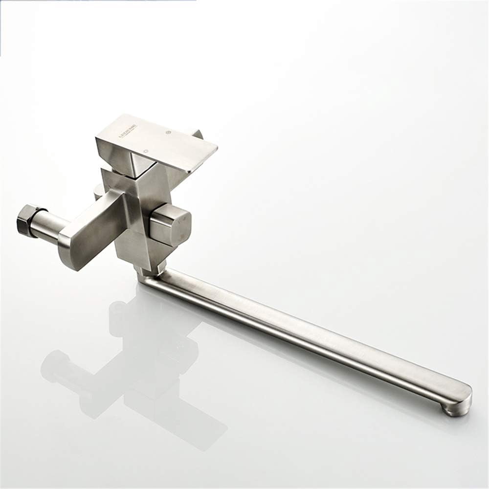 Bath Shower Faucets Set, Bathtub Wall Mounted Faucet Water Mixer Tap with Hand Shower, Stainless Steel Bathroom Faucets,A