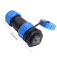 thumbnail image 3 of Conector de enchufe de aviación de plástico resistente al agua IP68 SP21 de 2 pines (2 pines), 3 of 7