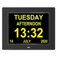 thumbnail image 1 of reloj digital inteligente con fuente de 4 colores y marco digital de 8 pulgadas, reloj LCD de vista completa para personas mayores ISP, 1 of 6