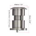 thumbnail image 3 of Uxcell 220-degree Brass Door Viewer with Rotating Cover for 40-55mm Doors, Brushed Silver Finish, 3 of 7