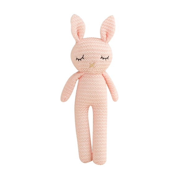 Adorable Knit Easter Bunny Stuffed Toy - 10 inch Cute Snuggly Rabbit Plush,Ideal Easter Gift for Kids & Festive Holiday Decor