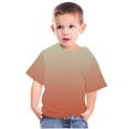 thumbnail image 3 of Summer 2025 Gradient Color Tee Shirts for Children 3-14 Years Short Sleeve Round Neck Casual T Shirts Soft Comfy TopsMulticolor,7-8 Years, 3 of 5