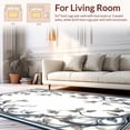 thumbnail image 2 of ODIKA 5'x7' Machine Washable Non-Slip Area Rug, Contemporary Vinework Design Featuring Flowing Curves and Stylized Leaf Accents High Traffic Rug, Gray, 124225, 2 of 7