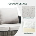 thumbnail image 5 of POCASSY Outdoor Patio Furniture Set with Fire Pit Table, All-Weather Wicker Sectional Sofa Set with Swivel Rockers, L-Shaped Conversation Set with Propane Fire Pit and Tank Side Table for Deck, 5 of 20