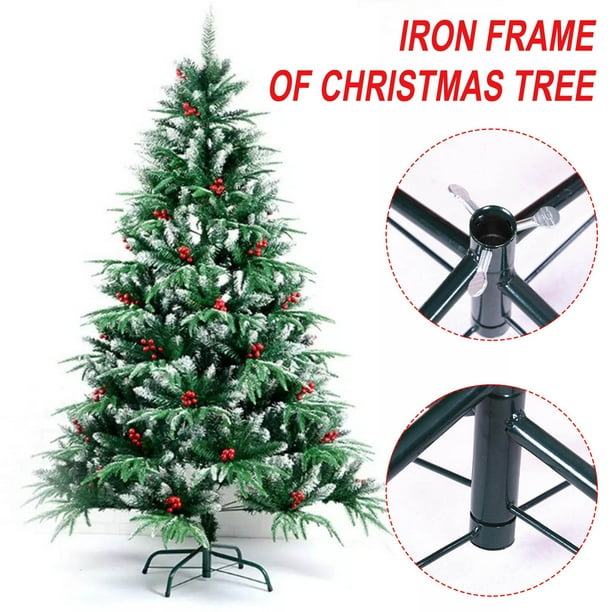 Pied de sapin de Noël pour arbres artificiels de 1,2 à 1,8 m, base trépied en fer avec design pliable à plat, vert (A Pied de sapin de Noël pour arbres artificiels de 1,2 à 1,8 m, base trépied en fer avec design pliable à plat, vert (A