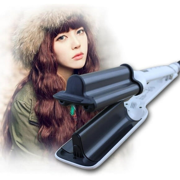 YAI Hair Waver Deep Waver Anion U shape Hair Curler Beach Waver BlackWhite