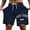 Navy Blue, variant on Men's Summer Letter Print Casual Shorts Lightweight Polyester Leisure Wear