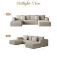 thumbnail image 5 of 134.6" U-Shaped Modular Sectional Sofa,Boneless Couches for Living Room with Ottoman,No Assembly(Camel), 5 of 9