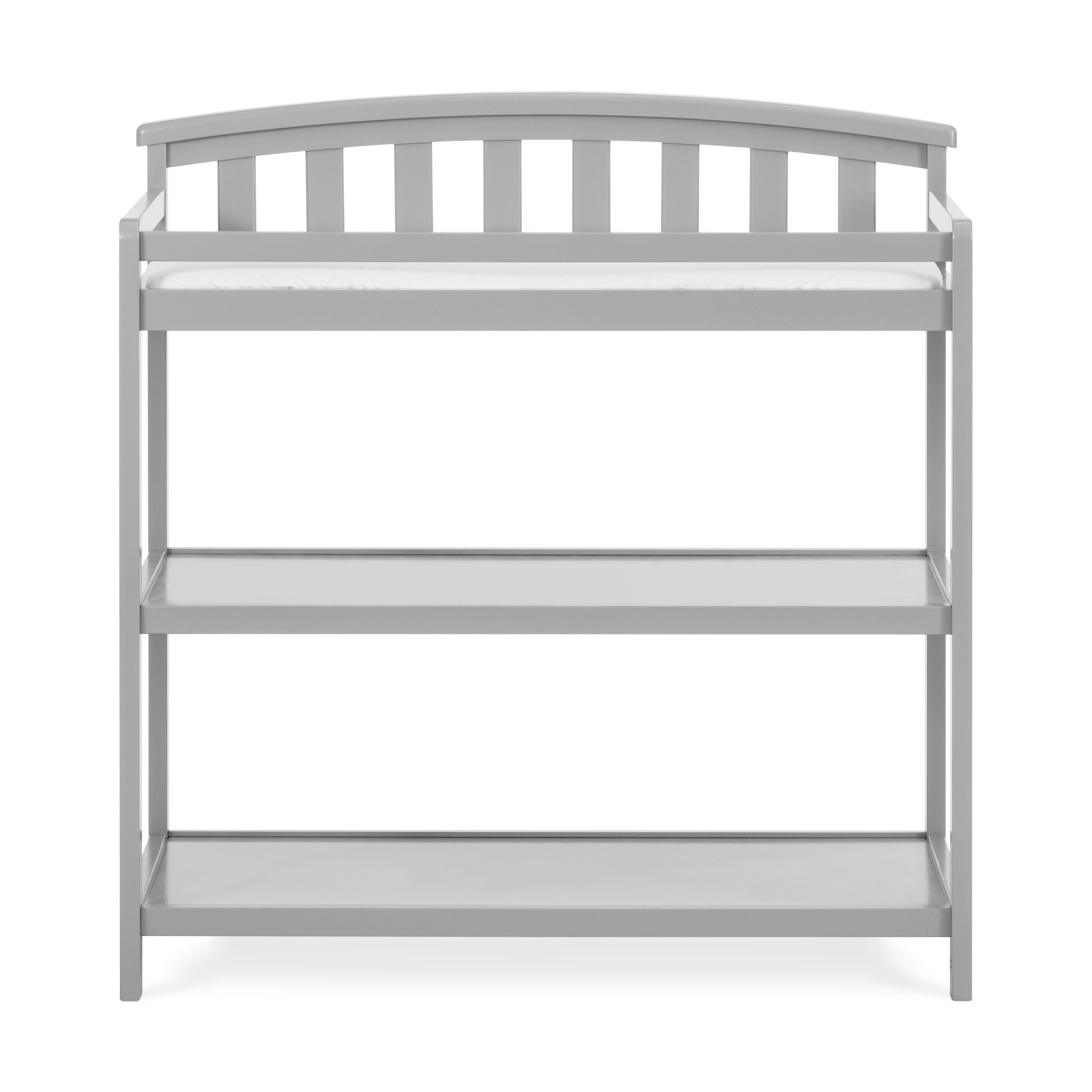 Child Craft Curve Top Changing Table, Cool Gray