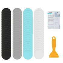 Deago 80 PCS Non-Slip Bathtub Stickers Safety Bathroom Tubs Showers Treads Adhesive Decals with Scraper (Multi-color)