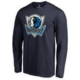 thumbnail image 2 of Men's Navy Dallas Mavericks Primary Logo Long Sleeve T-Shirt, 2 of 3