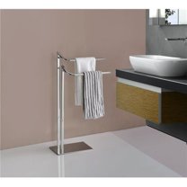 Room Designs Towel Rack Chrome Modern Rectangle base; bar top
