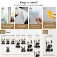 thumbnail image 6 of Black Bear Window Privacy Film, Farmhouse Forest Animals Vintage Static Cling UV Sun Blocking Heat Control Window Tint Day and Night, Non-Adhesive Reusable One Way Windows Privacy Cover 17.7''x78.7'', 6 of 7