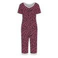 thumbnail image 5 of Juslio Womens Pajamas with Pockets Fashion Print V-Neck Tops and Capris Homewear 2 Piece Matching Pajamas Sets M, 5 of 9