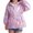Pink, variant on Holographic Shiny Girls Windbreaker Iridescent Gradient Mid Length Hooded Zip Up Jacket Toddler Kids Holiday Fashion Coats ﻿