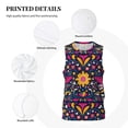 thumbnail image 6 of Easygdp Cinco De Mayo Floral Men's Mesh Basketball Jersey Quick Drying Sleeveless Shirts Fitted Muscle Tank Tops Sport Round Neck T-Shirt - 3X-Large, 6 of 9