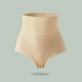 thumbnail image 3 of BLTIBY High Waisted Panties for Women Solid Color Postpartum Waist Shaping Tummy Control Hip Lifting Lace Briefs Fashion Comfortable Beige M, 3 of 4