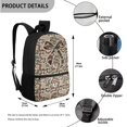thumbnail image 3 of Aplkyhs Brown Camouflage Bow 4 Piece Kids Backpack Set with Lunch Bag Pencil Case and Bottle Holder School Backpack for Elementary Middle School Students, 3 of 7
