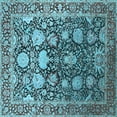 thumbnail image 1 of Ahgly Company Indoor Square Oriental Light Blue Industrial Area Rugs, 3' Square, 1 of 4