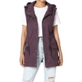 thumbnail image 1 of TheMogan Women's PLUS Drawstring Loose Fit Utility Vest Sleeveless Military Jacket, 1 of 7