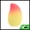 Yellow, Red, variant on Unique Bargains 1 Pc Gradient Mango Face Makeup Sponge for Makeup Application Yellow, Red