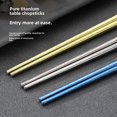 thumbnail image 4 of Premium Pure Titanium Chopsticks Set - 5 Colorful Square Design, Lightweight & Portable for Outdoor Camping, Home Dining & Gifting, Mirror Polished Finish, Durable & Hygienic Tableware for Versatile, 4 of 6