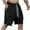 Black, variant on cfhntfmh Mens Athletic Shorts Casual Elastic Waisted Drawstring Shorts with Pockets Summer Baggy Wide Leg Workout Gym Shorts