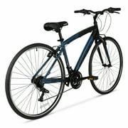 Hyper Bicycles 700c Mens Spin Fit Hybrid Bike, Adults Ages 14+, Black/Blue